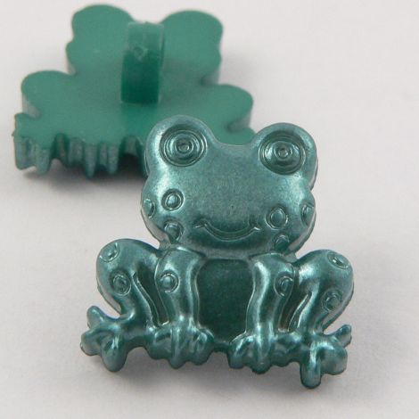 15mm Dark Green Frog Shank Buttons