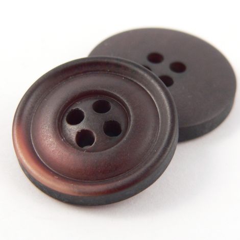 11.5mm Brown Wood Effect 4 Hole Suit Button