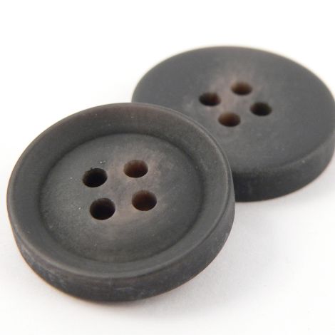 20mm Chocolate Brown Horn Effect 4 Hole Suit Button