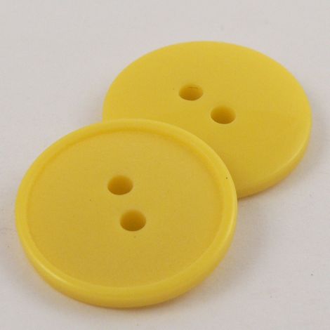20mm Yellow Polyester 2 hole Sewing Button
