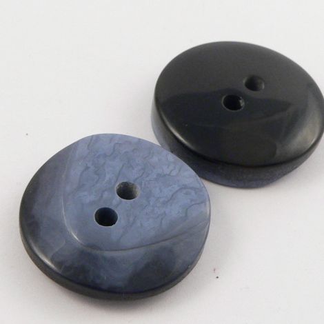 25mm Blue Retro 2 Hole Coat Button