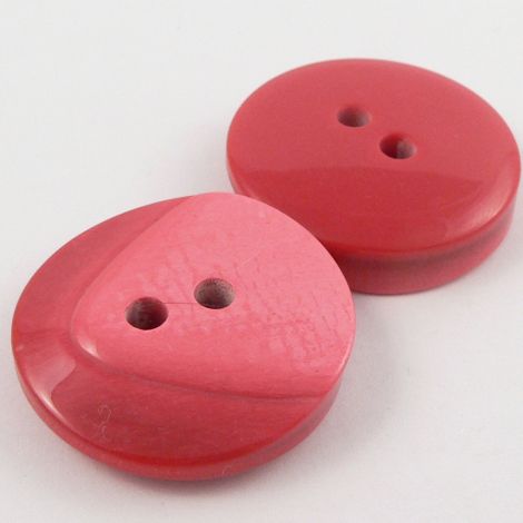 25mm Pink/Red  Retro 2 Hole Coat Button