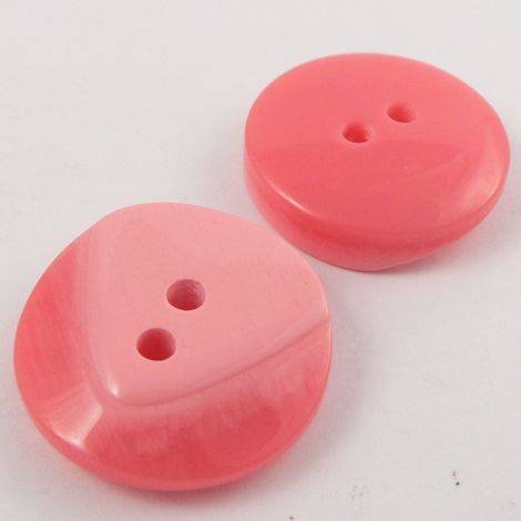 25mm Salmon Pink  Retro 2 Hole Coat Button