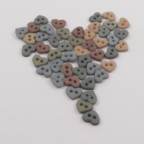Dress It Up 'MM Hearts Earthtones' Button Pack