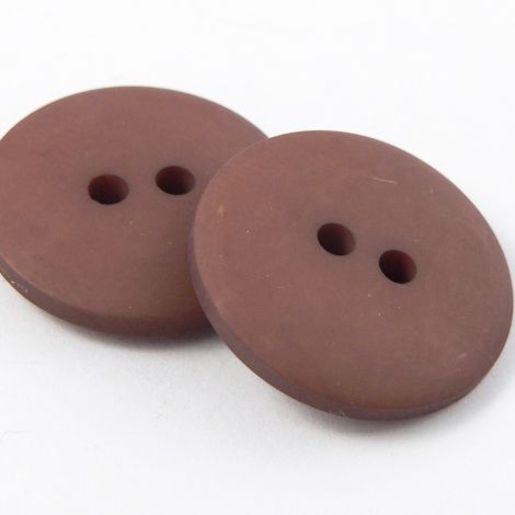 10mm Brown Matt Smartie Style 2 Hole Button