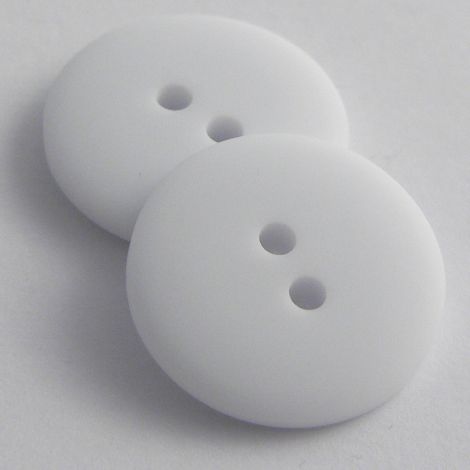 15mm White Matt Smartie Style 2 Hole Button