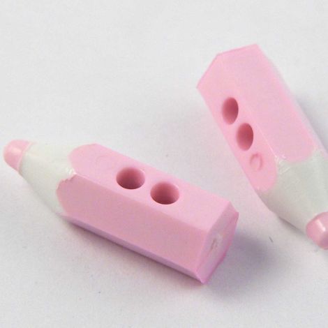 20mm Pink Pencil 2 Hole Button