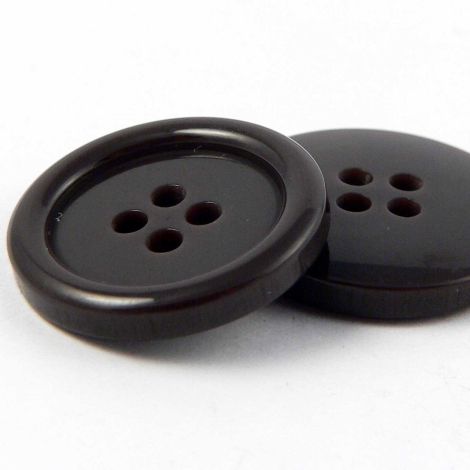 15mm Dark Brown Blazer/Suit 4 Hole Button