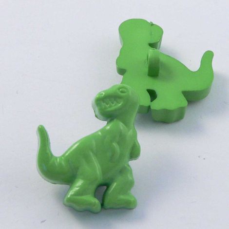 20mm Green T Rex Dinosaur Shank Button