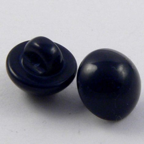 11mm navy Smooth Domed Shank Button