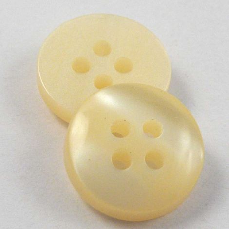 13mm Lemon Pearl 4 Hole Shirt Button 