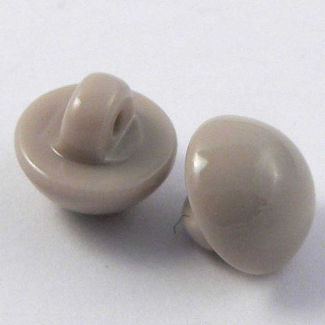 11mm Fawn Smooth Domed Shank Button