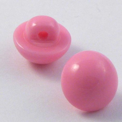 11mm Pale Pink Smooth Domed Shank Button