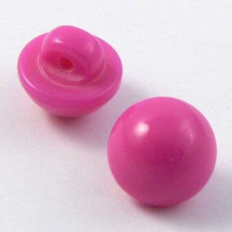11mm Cerise Smooth Domed Shank Button