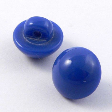 11mm Royal Blue Smooth Domed Shank Button