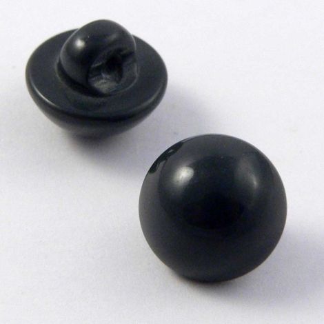 11mm Grey Smooth Domed Shank Button