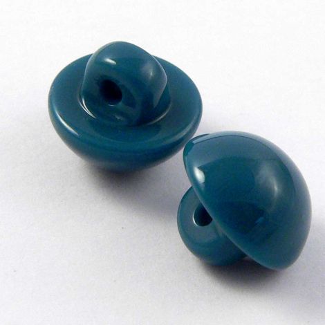 11mm Forest Green Smooth Domed Shank Button