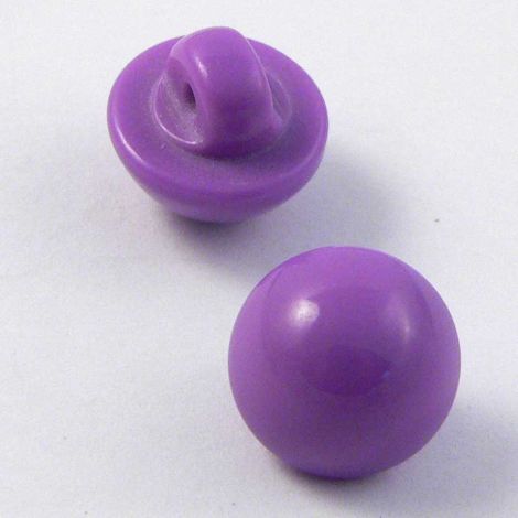 11mm Purple Smooth Domed Shank Button