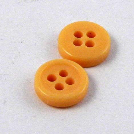 6mm Pale Orange 4 Hole Button