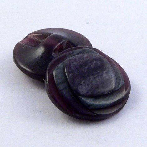 15mm Purple & Grey Vintage Style Shank Sewing Button