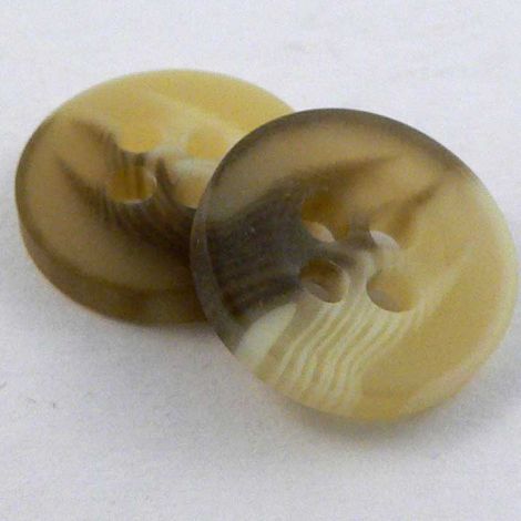 11mm Tortoise Shell Matt 4 Hole Shirt Button