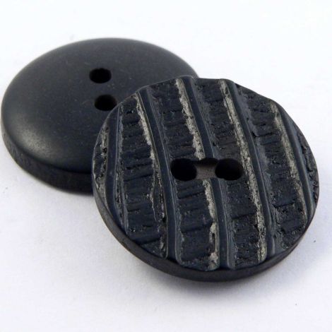 20mm Black textured 2 Hole Sewing Button