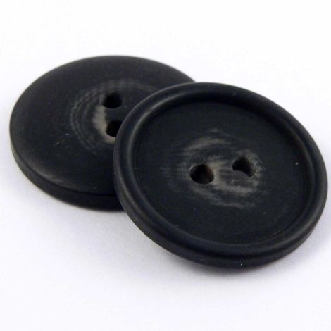21mm Black & Grey  Horn Effect 2 Hole Sewing Button