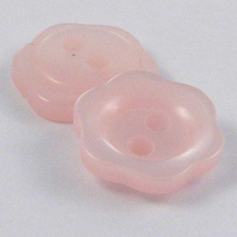 12mm Pearl Pink Flower 2 Hole Sewing Button