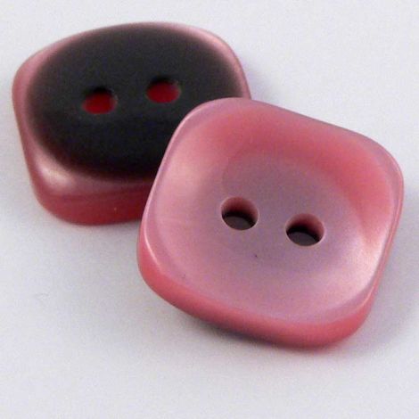 17mm Pearl Pink Square Button with 2 Holes