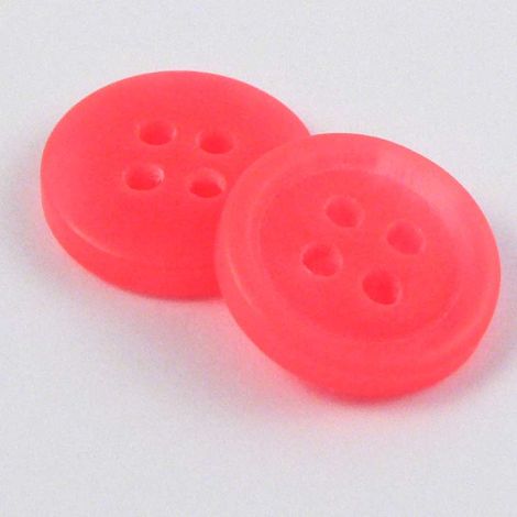 13mm Fluorescent Pink 4 Hole Sewing Button