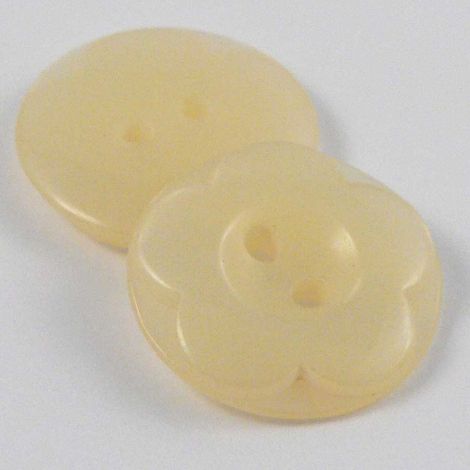 20mm Pearl Cream Flower 2 Hole Sewing Button