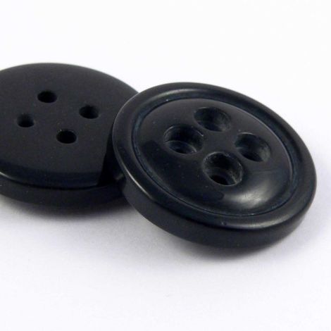 25mm Chunky Black 4 Hole Coat Button 