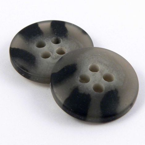17mm Grey Animal Style Print 4 Hole Sewing Button