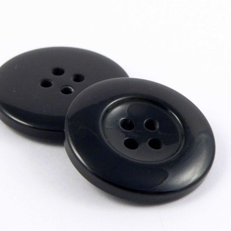 25mm Classic Black 4 Hole Coat Button 