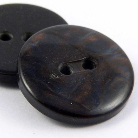 18mm Brown Iridescent Marble Style 2 Hole Sewing Button