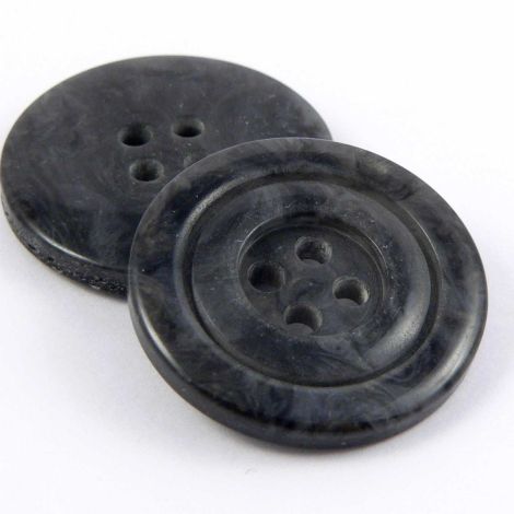 23mm Grey Marble Rimmed 4 Hole Sewing Button