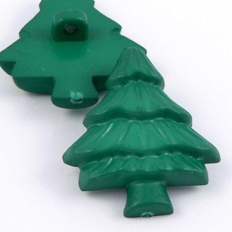 25mm Chunky Green Christmas Tree Shank Button