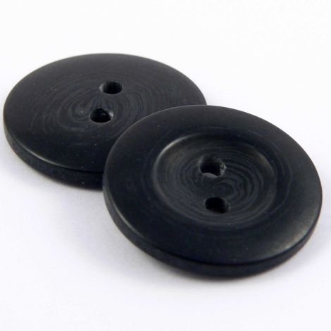 20mm Thin Black Rimmed 2 Hole Sewing Button