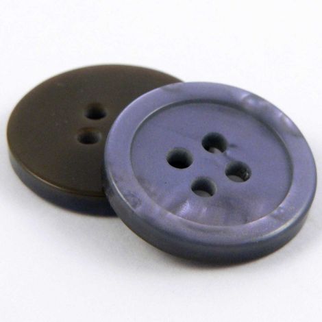 18mm Denim Blue Shimmering 4 Hole Suit Button 