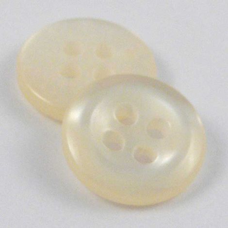 11mm Cream Pearly 4 Hole Shirt Button
