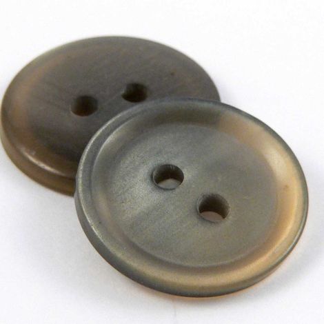 18mm Grey & Fawn 2 Hole Sewing Button