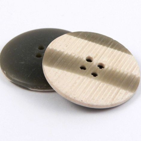 30mm Ivory & Fawn 4 Hole Coat Button