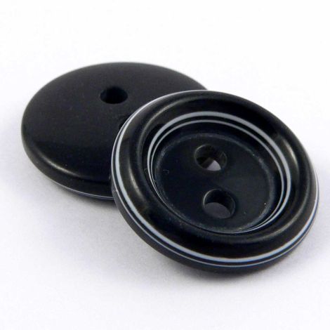 16mm Black & White 2 Hole Sewing Button