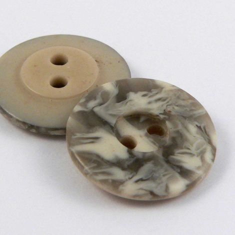 18mm Stone & Cream 2 Hole Sewing Button