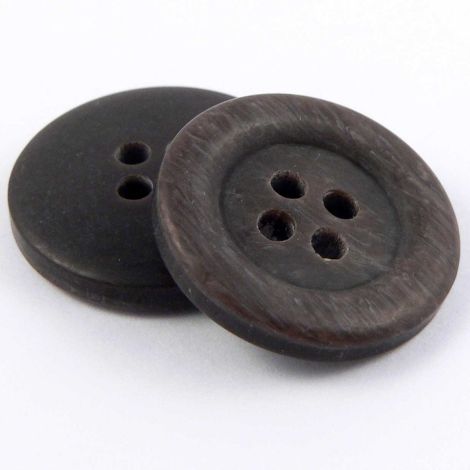 19mm Brown Matt 4 Hole Suit Button