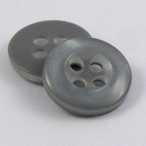 10mm Pale Grey Pearlised 4 Hole Shirt Button