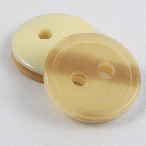 13mm Stone & Cream 2 Hole Sewing Button