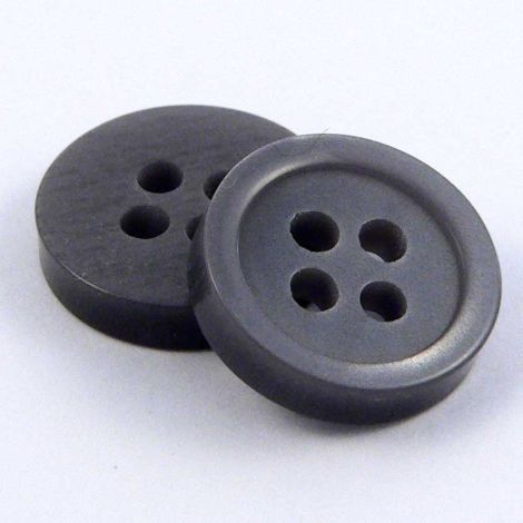 11mm Mid Grey Pearlised 4 Hole Shirt Button
