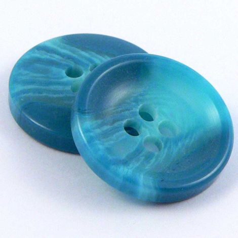 18mm Turquoise Marble 4 Hole Sewing Button