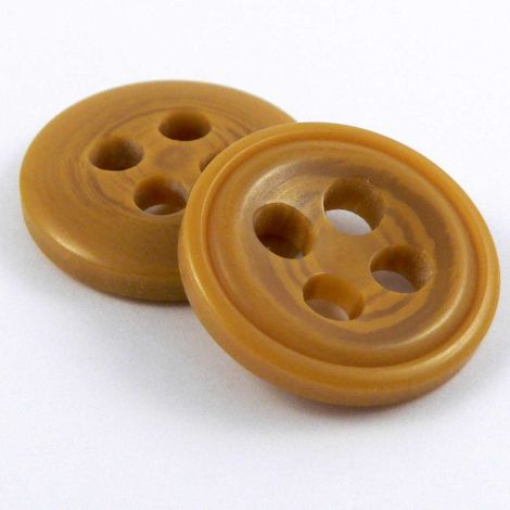 18mm Mustard Contemporary 4 Hole Sewing Button